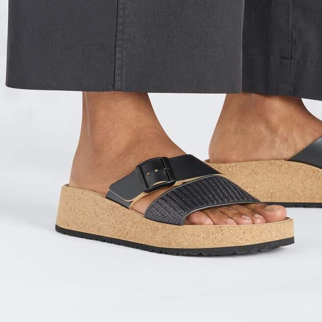Almina Cuir naturel et synthétique Noir Almina Cuir naturel et synthétique Noir
