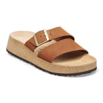 Almina en cuir nubuck couleur noyer