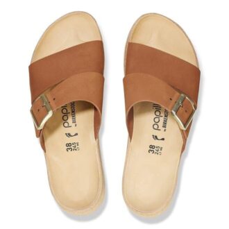 Almina en cuir nubuck couleur noyer