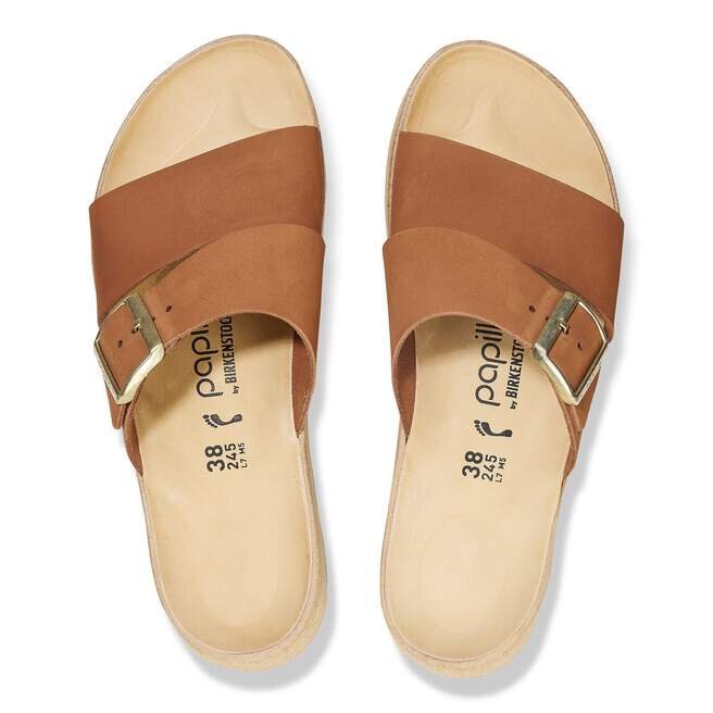 Almina en cuir nubuck couleur noyer Almina en cuir nubuck couleur noyer