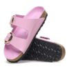 Arizona Big Buckle Cuir naturel verni ultra brillant Fondant Pink