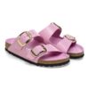 Arizona Big Buckle Cuir naturel verni ultra brillant Fondant Pink