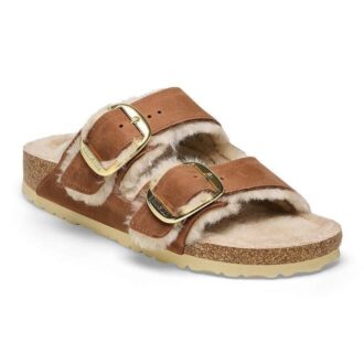 Arizona Big Buckle Shearling Cuir naturel huilé