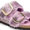 Arizona Big Buckle Shearling Cuir naturel huilé