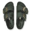 Arizona Big Buckle Shearling Cuir naturel huilé