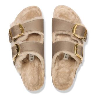 Arizona Big Buckle Shearling Cuir naturel huilé