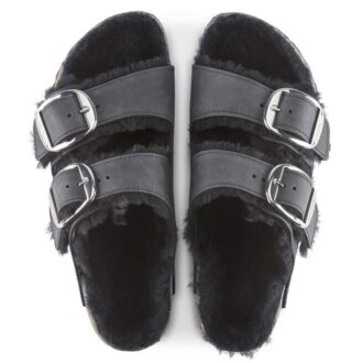 Arizona Big Buckle Shearling Cuir naturel huilé
