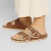 Arizona Big Buckle Shearling Cuir naturel huilé