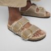 Arizona Big Buckle Shearling Cuir naturel huilé