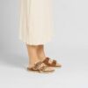 Arizona Big Buckle Shearling Cuir naturel huilé