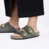 Arizona Big Buckle Shearling Cuir naturel huilé