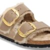 Arizona Big Buckle Shearling Cuir naturel huilé