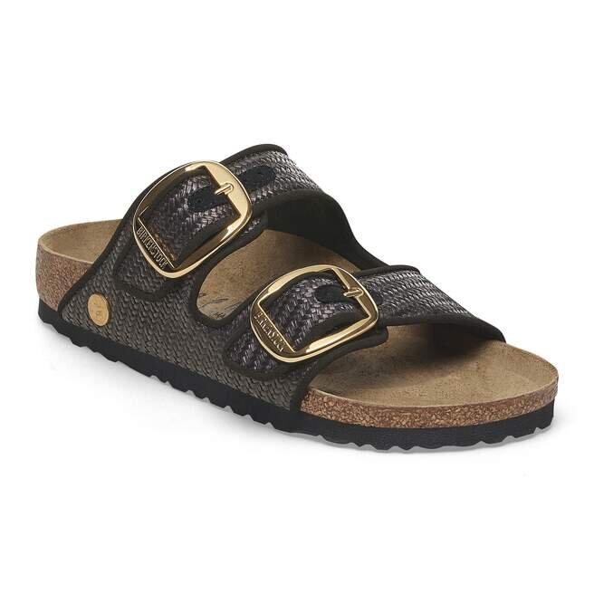 Arizona Big Buckle Textile Raffia Noir Arizona Big Buckle Textile Raffia Noir