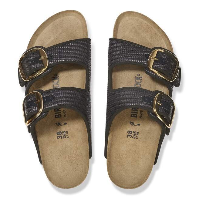 Arizona Big Buckle Textile Raffia Noir Arizona Big Buckle Textile Raffia Noir