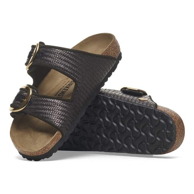 Arizona Big Buckle Textile Raffia Noir Arizona Big Buckle Textile Raffia Noir