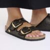 Arizona Big Buckle Textile Raffia Noir Arizona Big Buckle Textile Raffia Noir