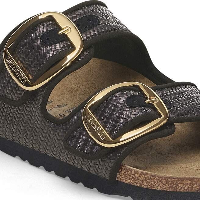 Arizona Big Buckle Textile Raffia Noir Arizona Big Buckle Textile Raffia Noir