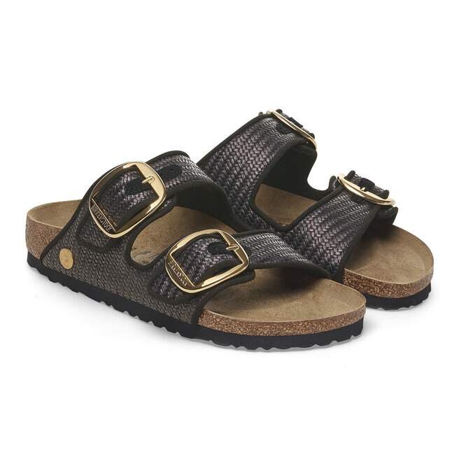 Arizona Big Buckle Textile Raffia Noir Arizona Big Buckle Textile Raffia Noir