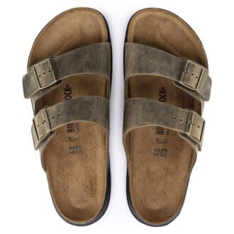 Arizona Crosstown pour homme, cuir huilé, kaki délavé