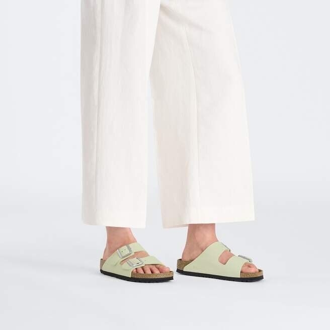 Arizona en cuir nubuck vert citron délavé Arizona en cuir nubuck vert citron délavé