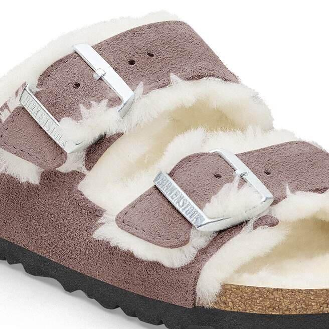 Arizona Shearling Cuir suédé et peau de mouton Violet délavé Arizona Shearling Cuir suédé et peau de mouton Violet délavé