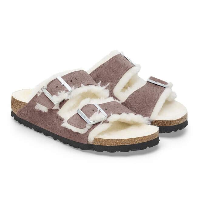 Arizona Shearling Cuir suédé et peau de mouton Violet délavé Arizona Shearling Cuir suédé et peau de mouton Violet délavé
