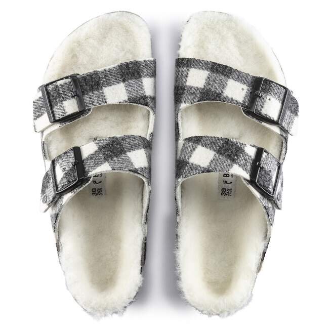 Arizona Shearling Cuir suédé – Shearling à carreaux blancs Arizona Shearling Cuir suédé – Shearling à carreaux blancs