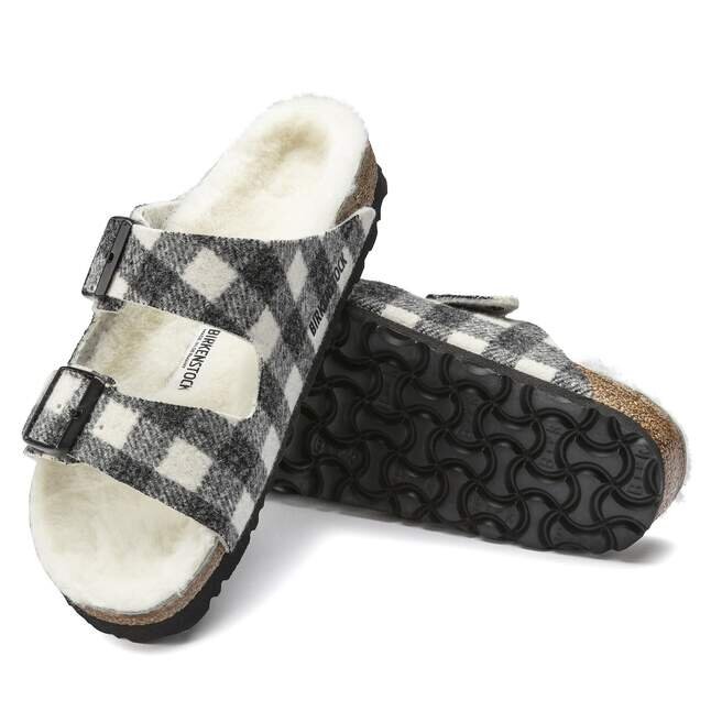 Arizona Shearling Cuir suédé – Shearling à carreaux blancs Arizona Shearling Cuir suédé – Shearling à carreaux blancs