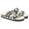 Arizona Shearling Cuir suédé – Shearling à carreaux blancs Arizona Shearling Cuir suédé – Shearling à carreaux blancs