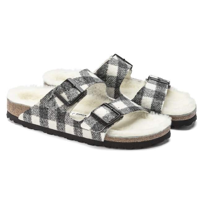 Arizona Shearling Cuir suédé – Shearling à carreaux blancs Arizona Shearling Cuir suédé – Shearling à carreaux blancs
