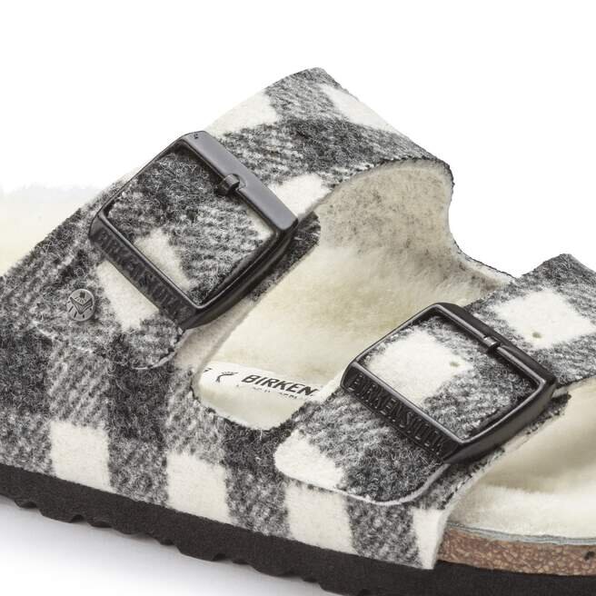 Arizona Shearling Cuir suédé – Shearling à carreaux blancs Arizona Shearling Cuir suédé – Shearling à carreaux blancs