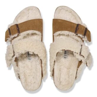 Arizona Teddy Cuir suédé fendu et fourrure