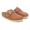 Boston Big Buckle en cuir naturel huilé