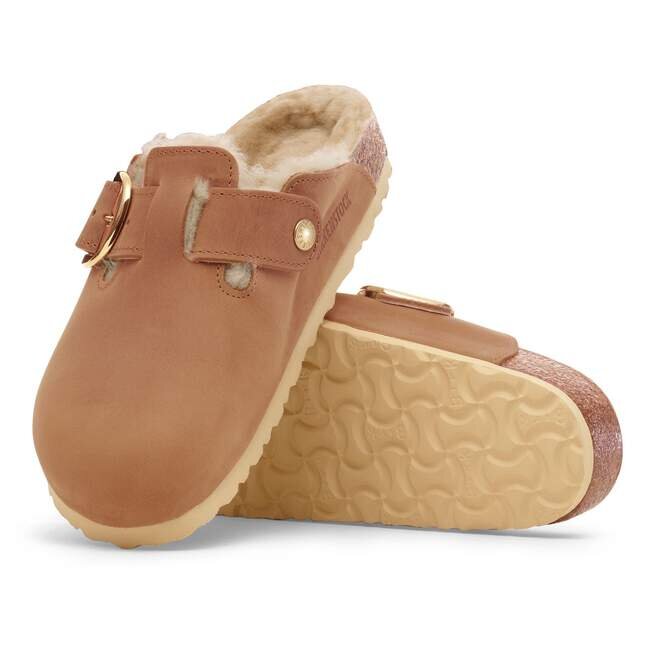 Boston Big Buckle en cuir naturel huilé et peau de mouton Boston Big Buckle en cuir naturel huilé et peau de mouton