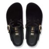 Boston Big Buckle Passepoil Rivet Logo Textile Velours Noir