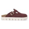 Boston Chunky Suede Leather Berry Crush
