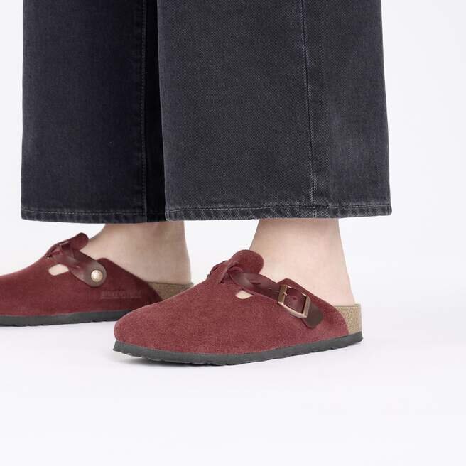 Boston en cuir suédé tressé Zinfandel Boston en cuir suédé tressé Zinfandel