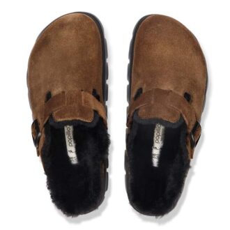 Boston Pap en cuir suédé et peau de mouton épaisse