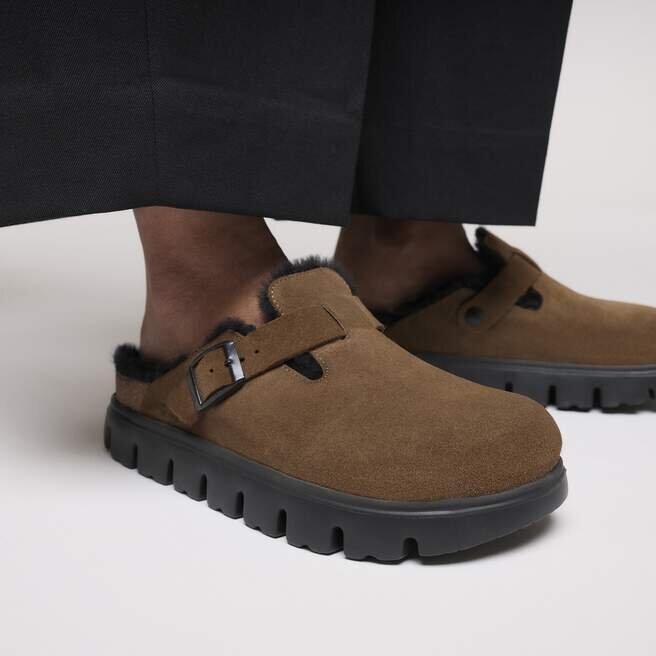 Boston Pap en cuir suédé et peau de mouton épaisse Boston Pap en cuir suédé et peau de mouton épaisse