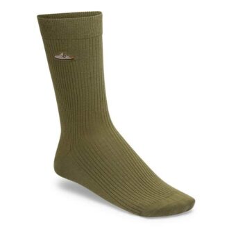 Chaussettes en coton côtelées Coton Polyamide Élasthanne