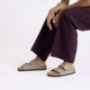 Cuir nubuck Arizona violet délavé