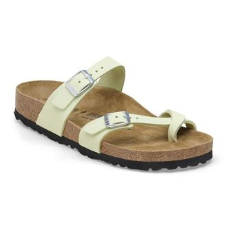Cuir nubuck Mayari vert citron délavé