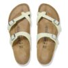 Cuir nubuck Mayari vert citron délavé