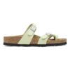 Cuir nubuck Mayari vert citron délavé