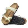 Cuir nubuck Mayari vert citron délavé