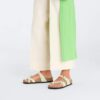 Cuir nubuck Mayari vert citron délavé