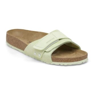 Cuir suédé Oita, couleur lime délavée