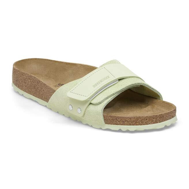 Cuir suédé Oita, couleur lime délavée Cuir suédé Oita, couleur lime délavée
