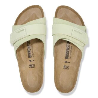 Cuir suédé Oita, couleur lime délavée