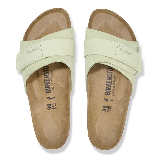 Cuir suédé Oita, couleur lime délavée Cuir suédé Oita, couleur lime délavée